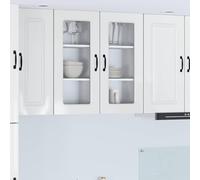 Ziaphsol Panneau de Lave-Vaisselle Kalmar 2 pcs Blanc Brillant pour Cuisine Moderne, Rangement Pratique, Meuble en Bois d'ingénierie, idéal pour Salle à Manger ou Salon