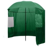 Ziaphsol Parapluie de pêche Vert, Parasol Voile ombrage 240x210 cm, auvent en Polyester 170T avec revêtement PA, Protection Soleil UV Pluie, Armature Acier Enduit de Poudre, abri extérieur