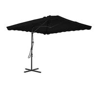 Ziaphsol Parasol avec mât en acier, 250 x 250 x 230 cm, protection UV, rotatif à 360°, pour jardin, terrasse, balcon et piscine, avec pied en croix