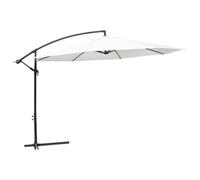 Ziaphsol Parasol suspendu blanc, grand parasol de terrasse pour jardin et balcon, parasol déporté flottant, protection contre les UV, protection solaire d'extérieur robuste pour piscine