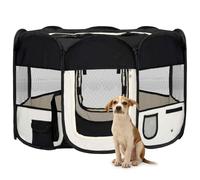 Ziaphsol Parc Pliable pour Chien avec Sac de Transport Robuste 110x110x58cm, Cage extérieure avec Toit et Porte en Filet, idéal pour Dressage, Couchage ou Aire de Jeu, Facile à Stocker