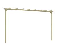 Ziaphsol Pergola de Jardin en pin Massif imprégné 360x200x60 cm avec Support pour Plantes grimpantes pour terrasse ou Cour extérieure, Structure Robuste et Facile à Assembler