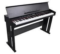 Ziaphsol Piano numérique électrique 88 touches avec plateau de partition, affichage LCD, 128 sons, 100 rythmes, 50 chansons de démonstration, fonction de mémoire, prise casque pour les cours