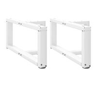 Ziaphsol Pieds de Table Basse en T, 2 pièces, Blanc, Acier thermolaqué, Dimensions 70 x 25 x 30-31 cm, Support Stable, réglables, pour Meuble, Bricolage, Salon, Bureau