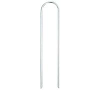 Ziaphsol Piquets de Sol en Forme de U 25 pcs Acier galvanisé 20x3,5 cm pour Fixation de bâche, Tente, Corde, abri, Camping, randonnée, Support Durable et résistant à la Corrosion