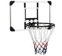 Ziaphsol Planche de basket-ball transparente en polycarbonate 71 x 45 x 2,5 cm avec panier de basket-ball, support d'anneau, montage pour mur, entraînement extérieur et intérieur dans le jardin, la