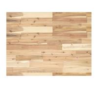 Ziaphsol Plateau de bureau rectangulaire en bois d'acacia massif non traité - 100 x 60 x 2 cm - Compatible avec cadre de table, accessoires de bureau, support de moniteur, canal de câbles, bureau à