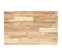 Ziaphsol Plateau de lavabo en bois d'acacia massif non traité - Plan de travail rectangulaire - 100 x 50 x 2 cm - Compatible avec meuble sous lavabo pour salle de bain - Grain naturel et facile