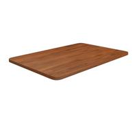 Ziaphsol Plateau de lavabo marron foncé en bois massif 60 x 40 x 1,5 cm Surface en chêne traité comme plan de travail de rechange pour salle de bain et cuisine