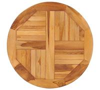 Ziaphsol Plateau tournant en teck massif 50 cm finement poncé avec surface de rotation de 30 cm, résistant aux intempéries, pour accessoires de table, salle à manger, cuisine, salon, terrasse et