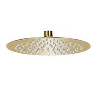 Ziaphsol Pommeau de douche à effet pluie en acier inoxydable 20 cm rond doré 95 buses anti-calcaire pour mur ou plafond Pommeau de douche bien-être avec angle de pulvérisation réglable