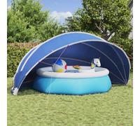 Ziaphsol Pool-Dome 546 x 516 x 250 cm 185T Polyester avec revêtement PU Bâche de piscine pliable avec sac de transport Protection contre la saleté et la chaleur dans le jardin