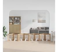 Ziaphsol Porte de Chien Pliable en Bois d'ingénierie avec Supports 8 pièces, clôture de Confinement intérieure, Design Moderne, Facile à Ranger, idéale pour la sécurité et Le Repos des Chiots
