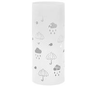 Ziaphsol Porte-Parapluie en Acier Blanc avec Support Canne, Support de Rangement pour entrée, Support de Couloir, Socle avec bac d'égouttement Amovible pour séchage intérieur