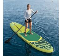 Ziaphsol Poseidon Planche à pagaie gonflable 366 x 81 x 15 cm en PVC avec sac de transport, pompe, pagaie, aileron, laisse pour lac, mer, rivière, plage, loisirs, entraînement