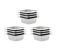 Ziaphsol Récipients Gastronorm 12 pcs GN 1/6 65 mm en Acier Inoxydable empilables pour Cuisine Professionnelle et Restauration