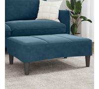 Ziaphsol Repose-Pied Bleu 77x55x31 cm en Velours Doux avec Cadre en contreplaqué, siège supplémentaire pour Salon, Chambre ou Bureau, Design modulable et Stable