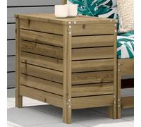 Ziaphsol Repose Pied de Jardin en Bois de pin imprégné 62 x 31,5 x 52 cm, Module modulable, siège d appoint pour terrasse, Patio, Balcon, Salon Lounge, Assise sectionnelle avec Rangement