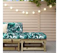 Ziaphsol Repose Pied de Jardin en Bois de pin imprégné Module canapé Fauteuil Pouf Angle, Assise modulable pour terrasse, Balcon, Patio, véranda, Salon détente, Charge 110 kg