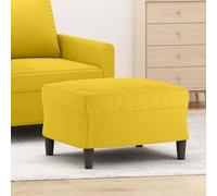 Ziaphsol Repose-Pied Jaune 60x50x41 cm en Velours, Coussin Rembourré, Design Modulable pour Salon Chambre Bureau, Idéal pour Détente, Assise, Décoration Intérieure