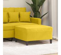 Ziaphsol Repose-Pied Jaune 70x55x41 cm Velours Doux, Robuste et Stable, idéal pour Salon, Chambre ou Bureau, Design modulable pour détente, Lecture ou décoration intérieure
