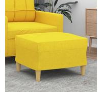 Ziaphsol Repose-Pied Jaune Clair 60x50x41 cm en Tissu Durable pour Salon, Chambre ou Bureau, siège modulable, Design Simple, idéal pour détente, Lecture ou décoration intérieure