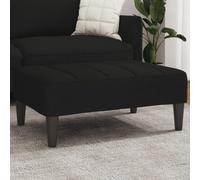 Ziaphsol Repose-Pied Noir 77x55x31 cm Tissu Polyester Cadre en contreplaqué pour Salon, Chambre ou Bureau, Design modulable, Confortable et Stable pour détente et décoration intérieure