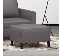 Ziaphsol Repose-pieds gris 60 x 50 x 41 cm en cuir synthétique avec cadre en contreplaqué pour repose-pieds et siège dans le salon ou le couloir