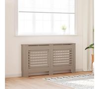 Ziaphsol Revêtement de radiateur en MDF 152 x 19 x 81,5 cm avec lattes horizontales, couvercle pour radiateur, crée un espace de rangement pour la décoration et prend en charge un montage propre