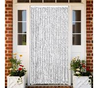 Ziaphsol Rideau anti-mouches, gris clair et gris foncé, 90 x 200 cm, chenille en polypropylène, pour porte, moustiquaire, protection contre le pollen, pour cuisine, chambre à coucher, balcon
