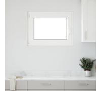 Ziaphsol RISOR Fenêtre de cave 90 x 60 cm en PVC et verre anthracite, fenêtre basculante avec cadre à 5 chambres, protection thermique, insonorisation et bonne transmission de la lumière pour cave