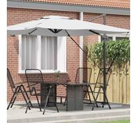 Ziaphsol Roma Cantilever Parasol beige 286 x 284 x 265 cm, aluminium et polyester, angle droit, inclinable, rotatif à 360°, pour jardin, terrasse et extérieur
