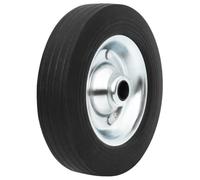 Ziaphsol Roue de rechange pour remorque, roue jockey en caoutchouc plein et jante en acier, Ø 20 x 5 cm, charge de 150 kg, convient pour arbre de 20 mm de diamètre, pour remorque et transport