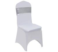 Ziaphsol Ruban élastique pour Chaise 25 pièces avec Boucle à Diamants argenté, décoration élégante pour mobilier intérieur et extérieur, adapté à Tous Types de chaises, Facile à étirer