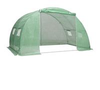 Ziaphsol Serre de Jardin 8 m² 2x4x2 m en Acier galvanisé Tissu PE 140 g/m² avec fenêtres Ventilation Porte pour Culture Potager Fleurs légumes Protection Contre Pluie Vent