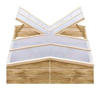 Ziaphsol Serres 2 pcs Bois de pin imprégné 200x50x35 cm avec Toit pour Jardin extérieur Protection Contre Gel Pluie Vent Croissance semis Fleurs
