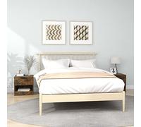 Ziaphsol Set of 2 Smoked Oak Nightstands with Storage Drawers and Robust Surface for Bedroom Lounge Or Living Room Modern Scandinavian Industrial Design