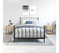 Ziaphsol Set of 2 Sonoma Oak Nightstands 34x35.5x45 cm Modern Industrial Bedside Tables with Storage Drawer Shelf for Bedroom Living Room Dormitory Furniture