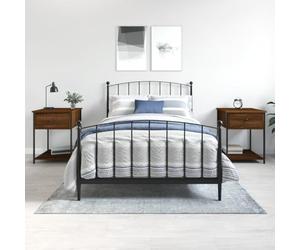 Ziaphsol Set of Two Bedside Tables Made of Durable Engineered Wood with a Smooth Surface, Measuring 44x45x58 Centimeters, Ideal for Bedroom, Living Room Or Dormitory