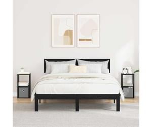 Ziaphsol Set of Two Modern Bedside Tables Made from Durable Engineered Wood with a Sl lack Oak Finish Measuring 25.5 by 22 by 49.5 Centimeters, Ideal for Bedroom, Living Room Or Dormitory