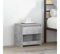 Ziaphsol Set of Two Modern Concrete Gray Finish Bedside Tables Made of Durable MDF and Agglomerate Measuring 40 by 30 by 39 Centimeters, Suitable for Bedroom Living Room Or Dorm