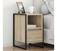 Ziaphsol Sonoma Bedside Table 39.5 x 30 x 50 cm Wooden Engineering Industrial Style Nightstand with Drawer for Bedroom Living Room Modern Scandinavian Home Decor