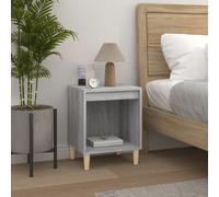Ziaphsol Sonoma Gray Bedside Table 40x35x50 cm with Storage Space Modern Scandinavian Design Durable Engineered Wood Bedroom Furniture