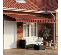 Ziaphsol Store banne électrique rétractable 4,5 x 3 m, auvent Semi Cassette en Aluminium et Polyester, Toile pergola résistante aux intempéries