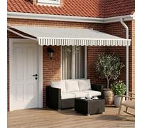 Ziaphsol Store banne rétractable électrique Anthracite et Blanc 5 x 3 m, auvent Toile pour terrasse, pergola et Patio, LED, capteur météo, Aluminium résistant, ombrage extérieur
