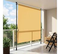 Ziaphsol Store extérieur sable 100 x 270 cm en tissu résistant aux intempéries avec protection UV et brise-vue pour terrasse, balcon, jardin, hauteur réglable avec cadre en aluminium et accessoires de