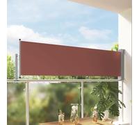 Ziaphsol Store latéral extensible 80 x 300 cm, marron, résistant aux UV et à l'eau, pour terrasse et balcon, protection contre le vent, brise-vue, montage facile, acier robuste revêtu par