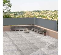 Ziaphsol Store latéral extensible anthracite 117 x 1200 cm, brise-vue imperméable pour jardin, terrasse, balcon, protection solaire d'extérieur résistante aux UV avec automatique