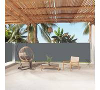 Ziaphsol Store latéral extensible anthracite 160 x 1000 cm, brise-vue double face pour jardin, terrasse, balcon, résistant aux UV, imperméable, rétractable automatique