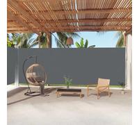Ziaphsol Store latéral extensible anthracite 220 x 1000 cm, protection UV imperméable, brise-vue pour jardin, terrasse et balcon, coupe-vent robuste